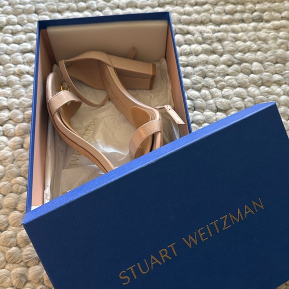 Stuart Weitzman Nearly Nude Smooth Calf Sandals - Picture 1 of 3